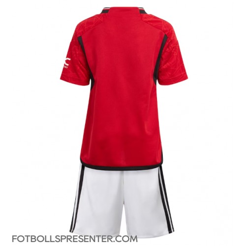 Manchester United Hemmatröja Barn 2023-24 Kortärmad (+ korta byxor)